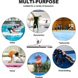 FBSPORT Airtrack tumbling mat 10/20 cm dik, met luchtpomp en draagtas - Zwart