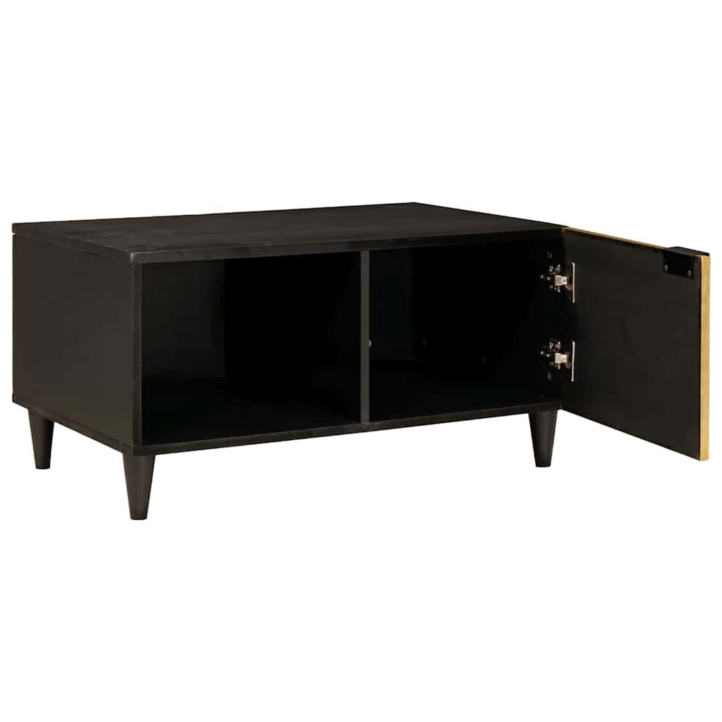 vidaXL Salontafel Zwart en Goud 80 x 50 x 40 cm