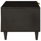 vidaXL Salontafel Zwart en Goud 80 x 50 x 40 cm