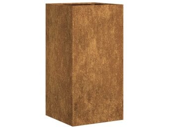 vidaXL Roestige Plantenbak van Weervast Staal - 40x40x80 cm - 34% Korting