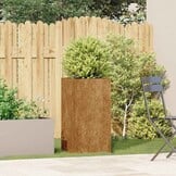 vidaXL Roestige Plantenbak van Weervast Staal - 40x40x80 cm - 34% Korting