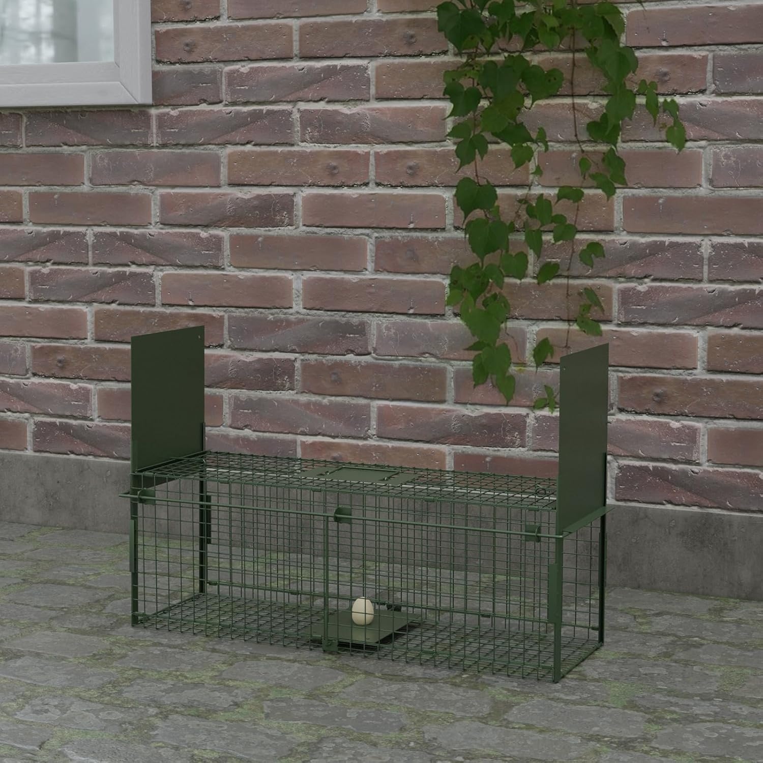 Dierenval, Foldable herbruikbare animal trap, Muizenval, voor muis, knaagdieren, katten, vossen, wasbeer, weasel vangst,vangkooi, dierenvanger vanger-Dubbele deur-80 x 26 x 26 CM