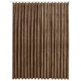 vidaXL Gordijn verduisterend met haken 290x245 cm fluweel beige