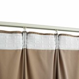 vidaXL Gordijn verduisterend met haken 290x245 cm fluweel beige