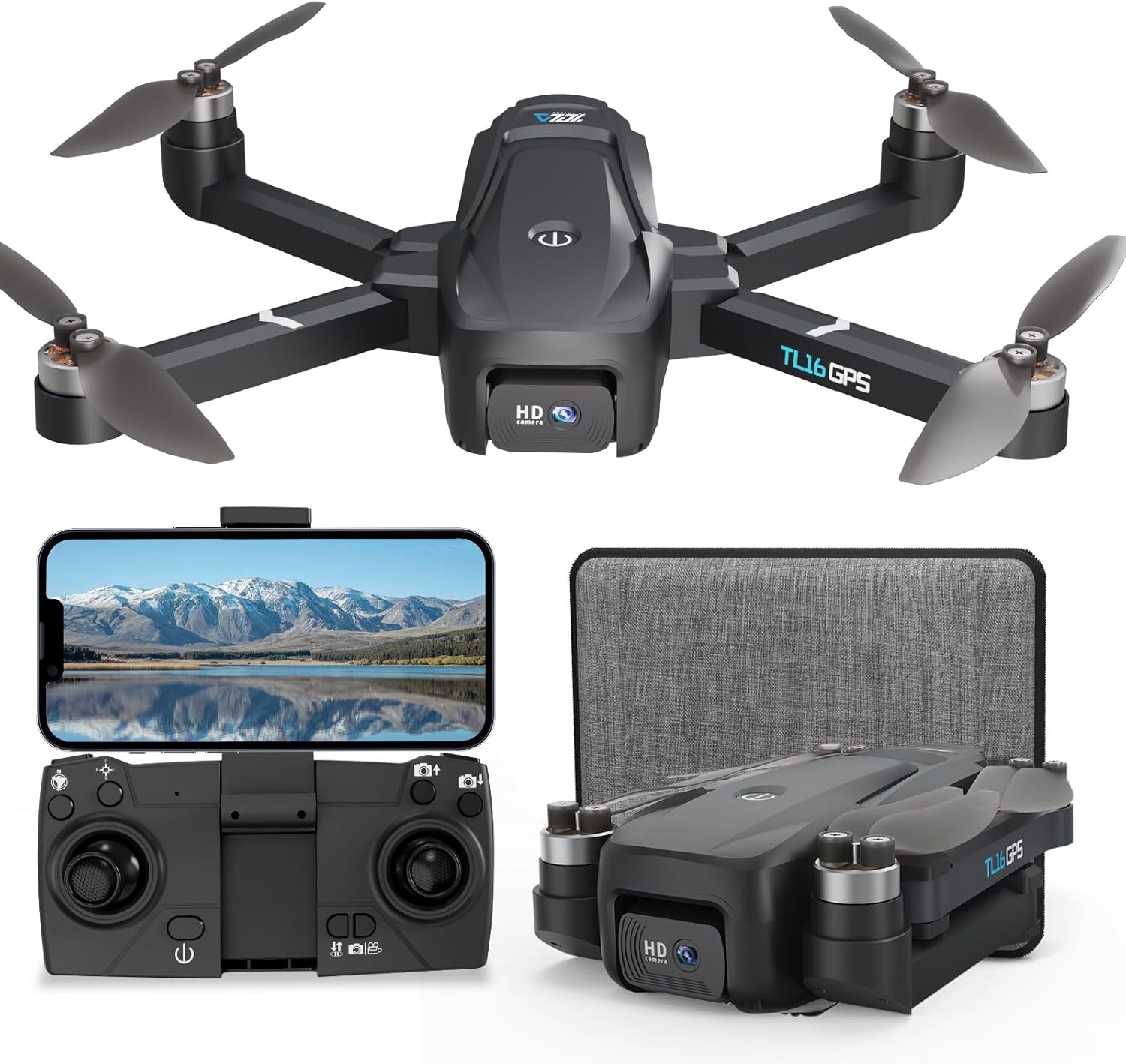 Toladrone TL16GPS Drone met 4K Camera, GPS, 5G WiFi en Borstelloze Motor - Ideaal voor Beginners en Volwassenen
