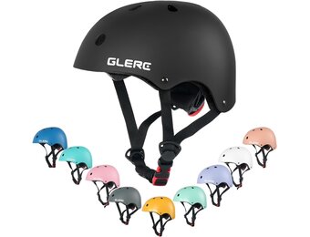Glerc Kids Bike Helmet, Lightweight Adjustable Multi-Sport for Bicycle Skateboard Scooter, 2 Sizes Toddler Youth & Kids, Multiple Colors