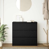 VidaXL Dressoir Zwart Eiken 80x35x76cm - 52% Korting