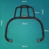 Artudatech Bagagedrager motorfiets achter, zwart met handgreep voor Vespa GTL, GTV, GTS, Super,HPE