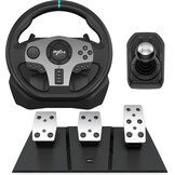 PXN V9 Racestuur met Pedalen en Shifter, 270/900° Stuur met Tool App, Vibratie Feedback, Paddle Shifters. Game stuur voor PC, PS4, Xbox One, Xbox Series X|S, PS3, Switch