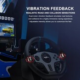 PXN V9 Racestuur met Pedalen en Shifter, 270/900° Stuur met Tool App, Vibratie Feedback, Paddle Shifters. Game stuur voor PC, PS4, Xbox One, Xbox Series X|S, PS3, Switch