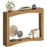 YATINEY 100 cm lange smalle veranda tafel, een paar achter de slanke bank, rustieke wind houten decoratieve tafel, lange vorm handtafel geschikt voor de woonkamer, hal, ingang, Licht Walnoot XCT19VV