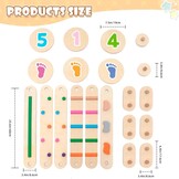 Holz Kleinkinder Schwebebalken mit 6 Balanciersteine frei kombinierbar,Montessori Spielzeug für Drinnen und Draußen,Holz-Balance-Board für Kinder für Koordination und Stabilität ab 3-7 Jahren