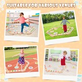 Holz Kleinkinder Schwebebalken mit 6 Balanciersteine frei kombinierbar,Montessori Spielzeug für Drinnen und Draußen,Holz-Balance-Board für Kinder für Koordination und Stabilität ab 3-7 Jahren