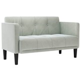 vidaXL Loveseat bank lichtgrijs 111 cm fluweel