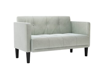 vidaXL Loveseat bank lichtgrijs 111 cm fluweel