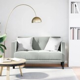 vidaXL Loveseat bank lichtgrijs 111 cm fluweel