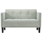 vidaXL Loveseat bank lichtgrijs 111 cm fluweel