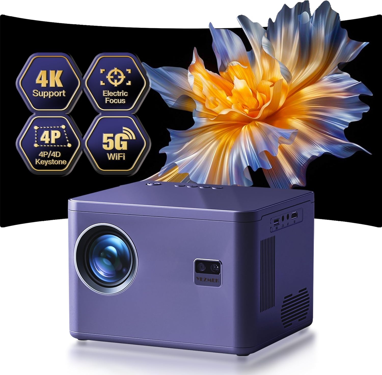 Projector 1080P Native 4K 20000L met Elektrische Focus & 5G WiFi - 29% Korting