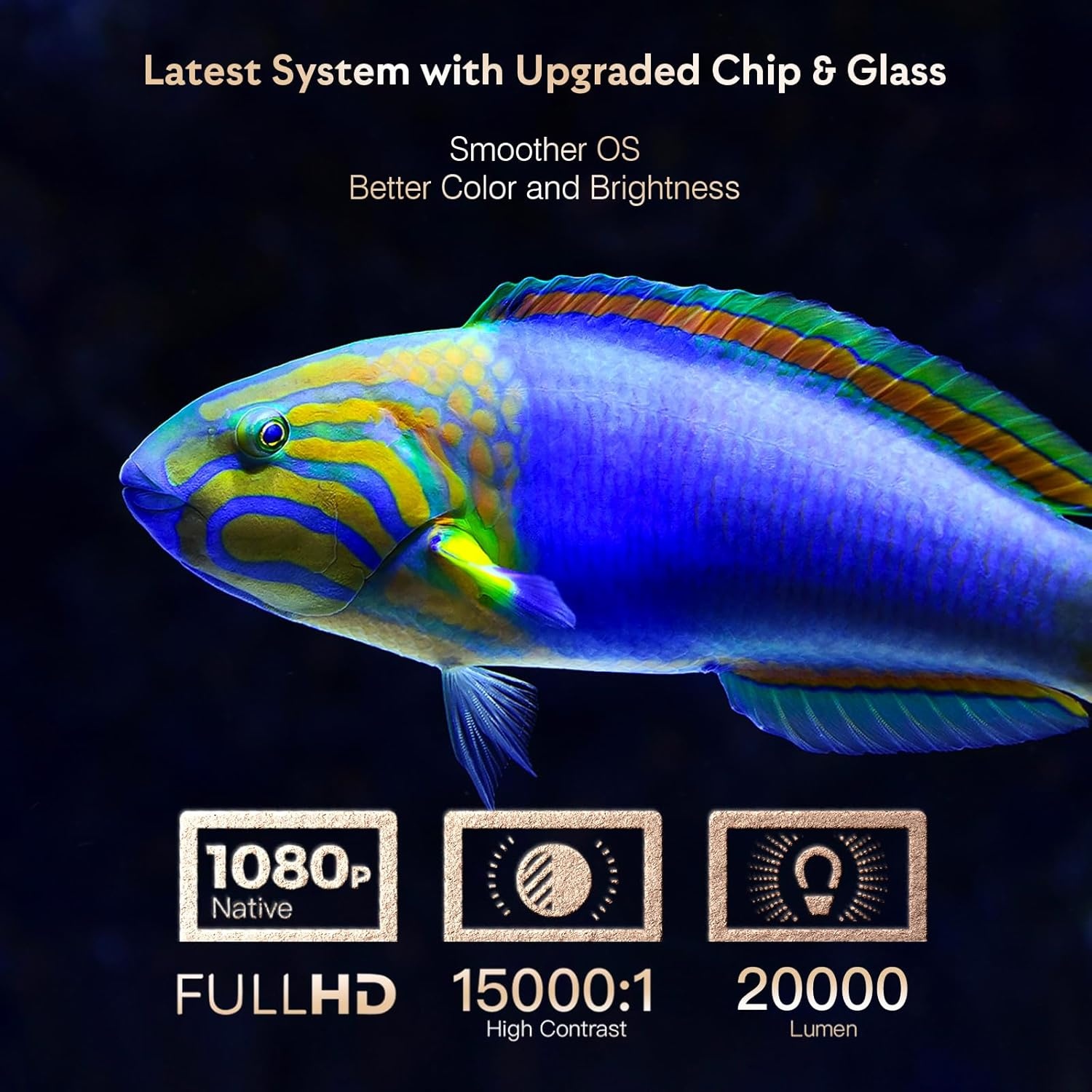Projector 1080P Native 4K 20000L met Elektrische Focus & 5G WiFi - 29% Korting