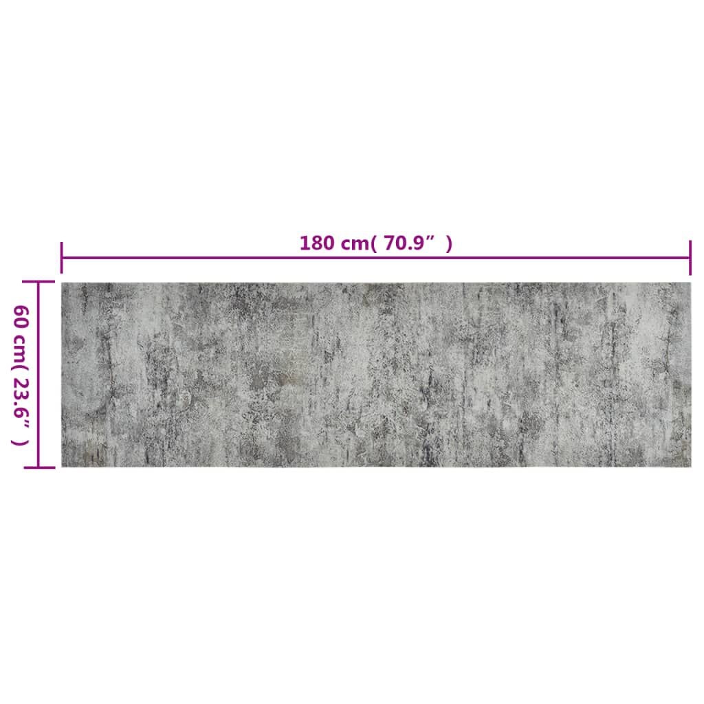 Wasbare Keukenmat Betonprint - 60x180cm Fluweel