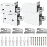 Mellbree Hangkasthouder, verstelbaar, wandhouder, maximaal draagvermogen 130 kg, robuuste houder voor keuken-, badkamer- en woonkamerkasten (6 stuks, wit)