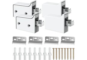 Verstelbare Wandhouder voor Kasten | 130kg Draagvermogen | 6 Stuks Wit | 43% Korting