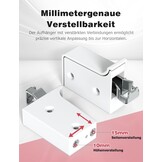 Mellbree Hangkasthouder, verstelbaar, wandhouder, maximaal draagvermogen 130 kg, robuuste houder voor keuken-, badkamer- en woonkamerkasten (6 stuks, wit)