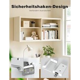 Mellbree Hangkasthouder, verstelbaar, wandhouder, maximaal draagvermogen 130 kg, robuuste houder voor keuken-, badkamer- en woonkamerkasten (6 stuks, wit)