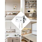Mellbree Hangkasthouder, verstelbaar, wandhouder, maximaal draagvermogen 130 kg, robuuste houder voor keuken-, badkamer- en woonkamerkasten (6 stuks, wit)