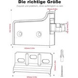 Mellbree Hangkasthouder, verstelbaar, wandhouder, maximaal draagvermogen 130 kg, robuuste houder voor keuken-, badkamer- en woonkamerkasten (6 stuks, wit)