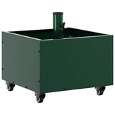 vidaXL Parasolbasis met plantenbak Groen 45 x 45 x 45 cm Staal