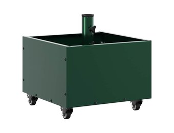 vidaXL Parasolbasis met plantenbak Groen 45 x 45 x 45 cm Staal