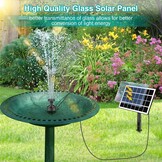 Pull SZMP Fonteinpomp op Zonne-energie 2024 Upgraded 100% Glas,3.5W Vijverpomp op Zonne-energie met 2000mAh-Batterij,16.4ft Stroomdraad,Drijvende Fonteinpomp