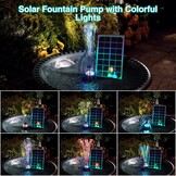 Pull SZMP Fonteinpomp op Zonne-energie 2024 Upgraded 100% Glas,3.5W Vijverpomp op Zonne-energie met 2000mAh-Batterij,16.4ft Stroomdraad,Drijvende Fonteinpomp