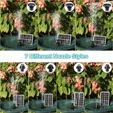 Pull SZMP Fonteinpomp op Zonne-energie 2024 Upgraded 100% Glas,3.5W Vijverpomp op Zonne-energie met 2000mAh-Batterij,16.4ft Stroomdraad,Drijvende Fonteinpomp