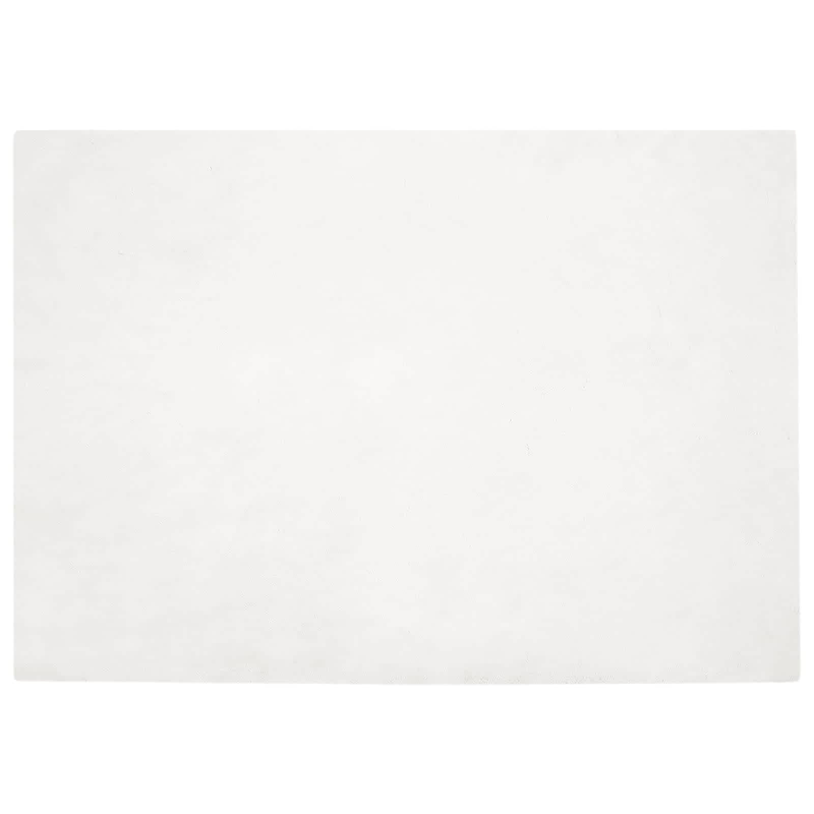 vidaXL Nep Konijnenbont Tapijt Olite Wit 160 x 230 cm Polyester