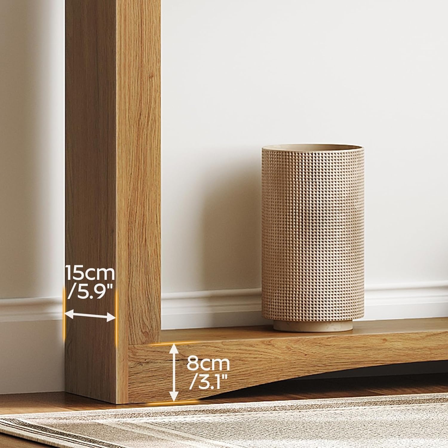 YATINEY 100 cm lange smalle veranda tafel, een paar achter de slanke bank, rustieke wind houten decoratieve tafel, lange vorm handtafel geschikt voor de woonkamer, hal, ingang, Licht Walnoot XCT19VV