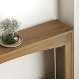 YATINEY 100 cm lange smalle veranda tafel, een paar achter de slanke bank, rustieke wind houten decoratieve tafel, lange vorm handtafel geschikt voor de woonkamer, hal, ingang, Licht Walnoot XCT19VV