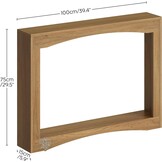 YATINEY 100 cm lange smalle veranda tafel, een paar achter de slanke bank, rustieke wind houten decoratieve tafel, lange vorm handtafel geschikt voor de woonkamer, hal, ingang, Licht Walnoot XCT19VV