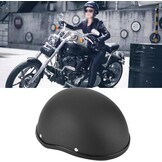 Retro Motorhelm Matt Zwart - Vrij Formaat Volwassenen (56-64cm)