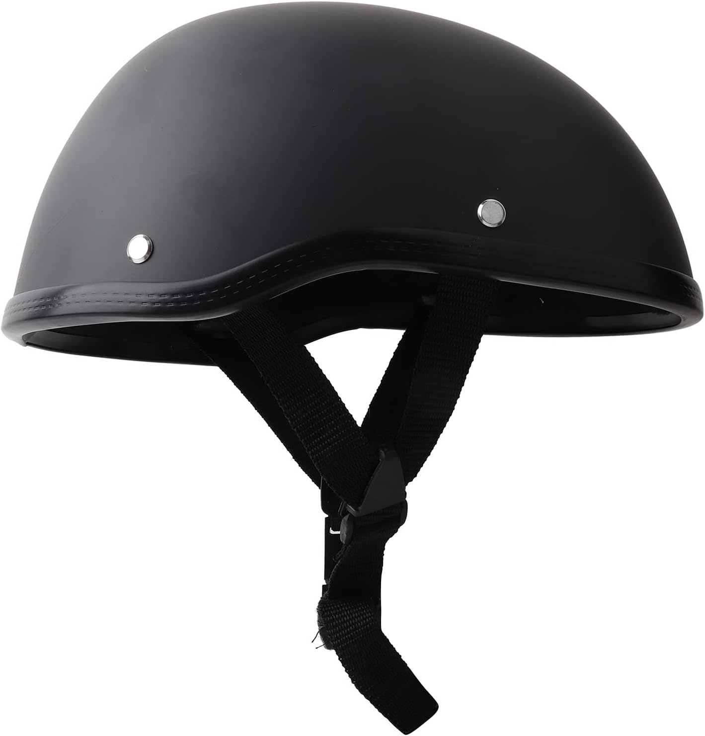 Retro Motorhelm Matt Zwart - Vrij Formaat Volwassenen (56-64cm)