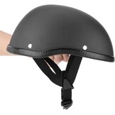 Retro Motorhelm Matt Zwart - Vrij Formaat Volwassenen (56-64cm)