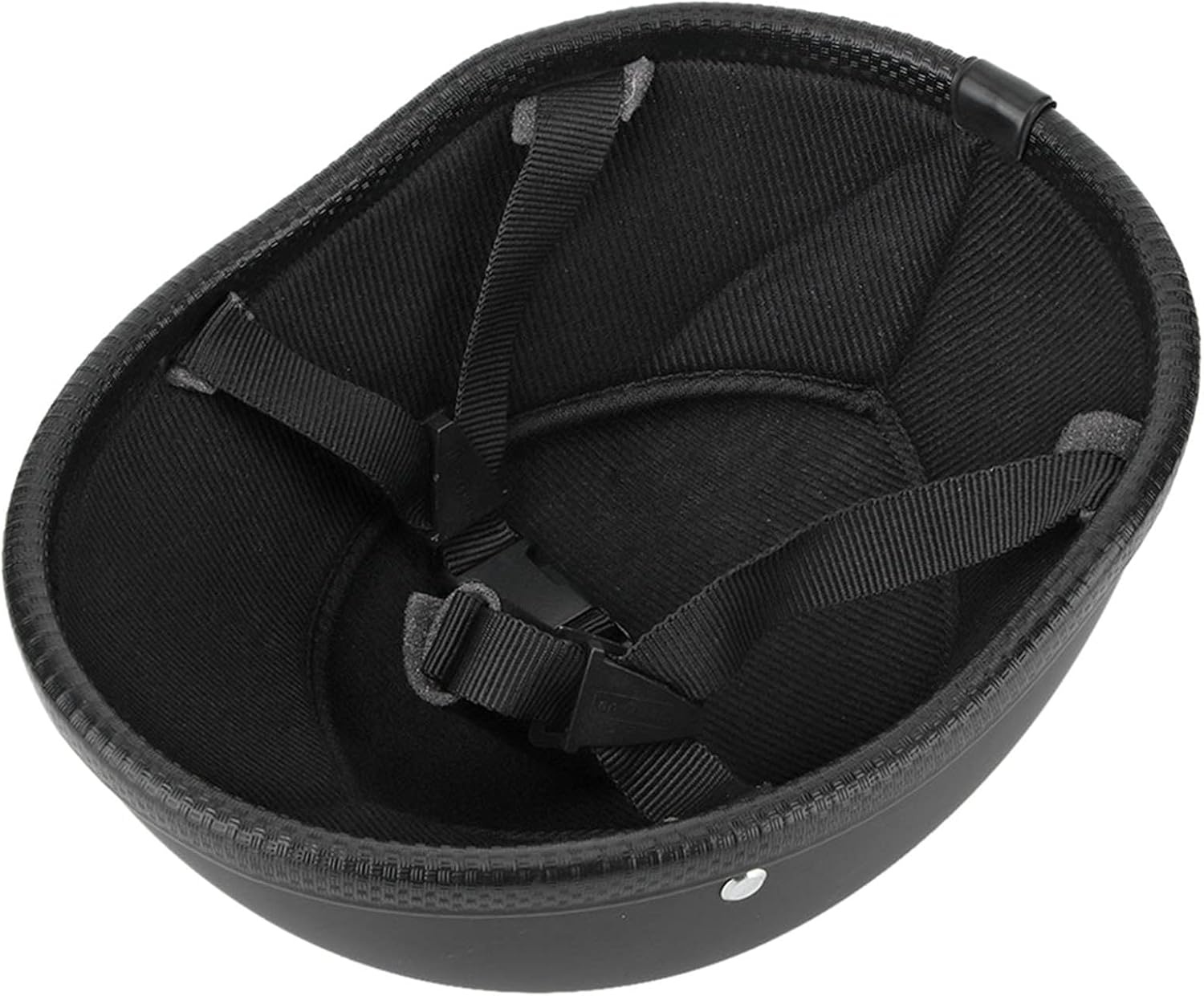 Retro Motorhelm Matt Zwart - Vrij Formaat Volwassenen (56-64cm)