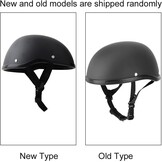 Retro Motorhelm Matt Zwart - Vrij Formaat Volwassenen (56-64cm)