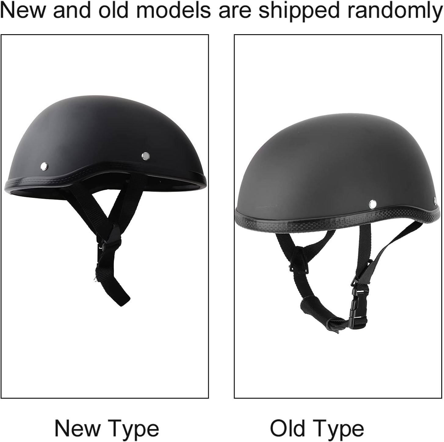 Retro Motorhelm Matt Zwart - Vrij Formaat Volwassenen (56-64cm)