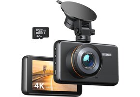4K Dashcam Auto met 32GB SD, WiFi & 24u Parkeerbewaking | 58% Korting