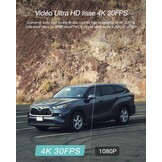 iZEEKER 4K Dashcam WiFi, 2160P frontcamera voor auto met 32G SD-kaart, WDR-nachtzicht, noodopname, loopopname, 24-uurs parkeermodus, G-sensor