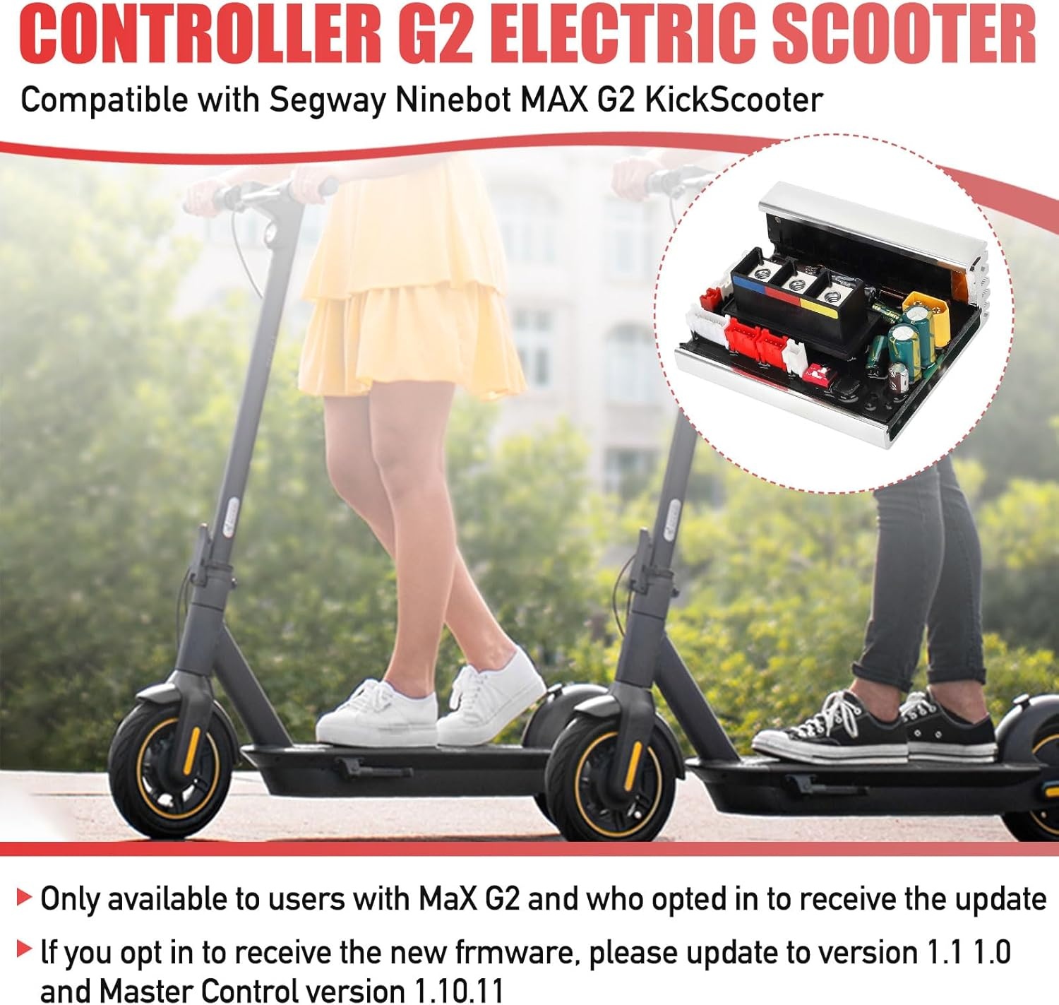 Controller voor elektrische scooter, compatibel met Segway Ninebot MAX G2 KickScooter, 35 km/u, snelle upgrade met metalen koeler, accessoire voor reparatie en tuning van e-scooter