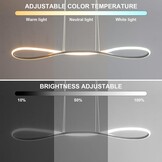 Moderne LED pendellamp 90cm wit, dimbaar met afstandsbediening, hoogte verstelbaar
