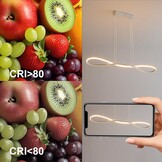 Moderne LED pendellamp 90cm wit, dimbaar met afstandsbediening, hoogte verstelbaar